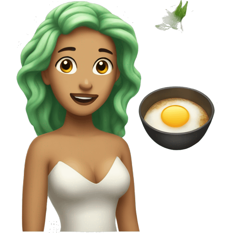 Sirena desayuna emoji