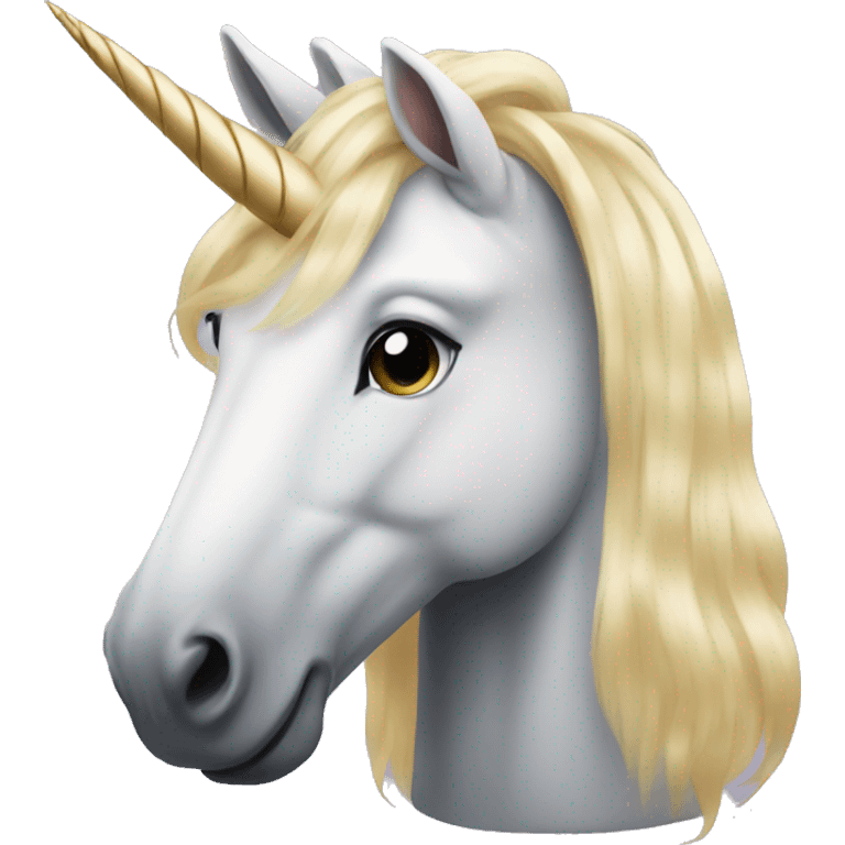 Unicorn with blonde hair  emoji