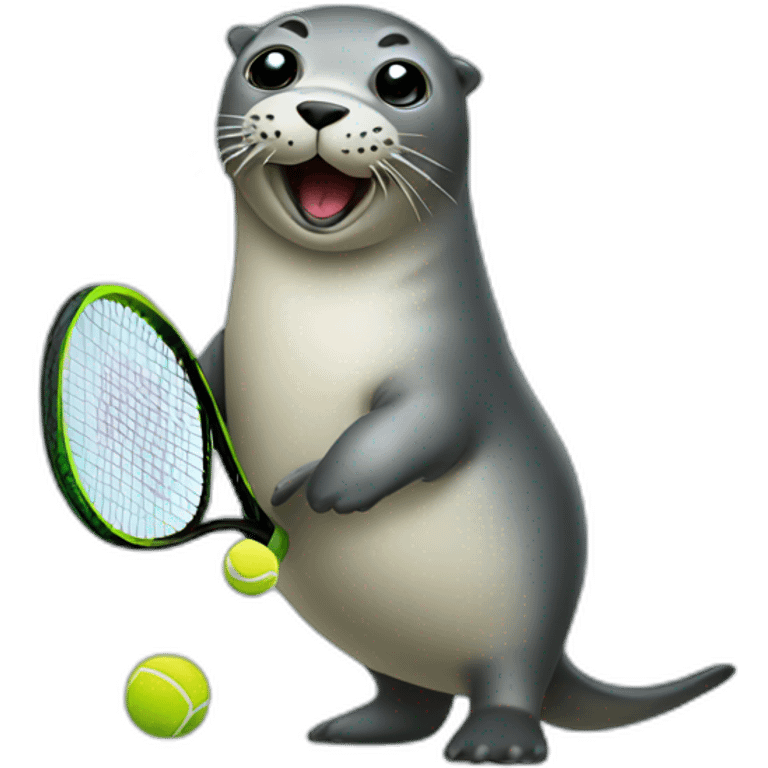 Seal playing tenis emoji