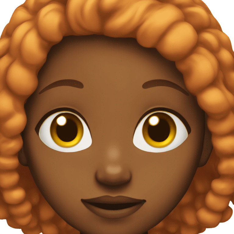 black girl with ginger hair emoji