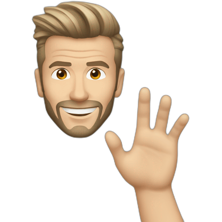 David beckham waving emoji