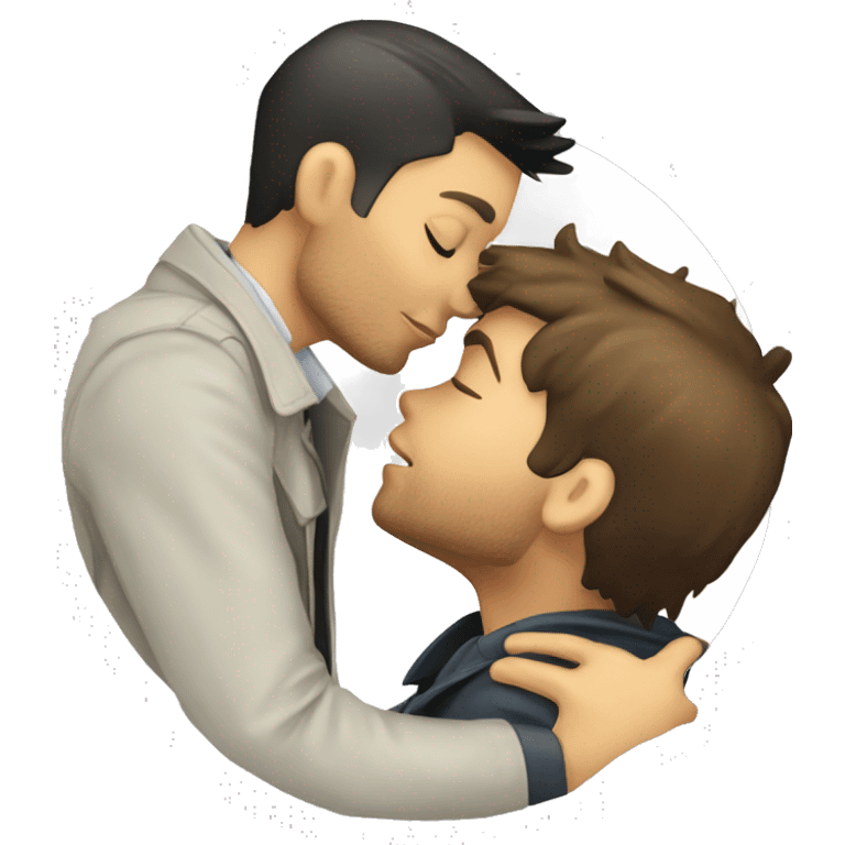 dean winchester kissing castiel emoji