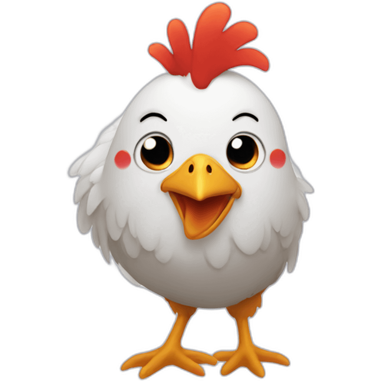 Chicken with magic custome emoji