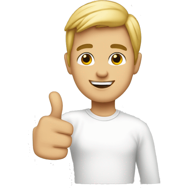 whiteboy with thumbsup emoji