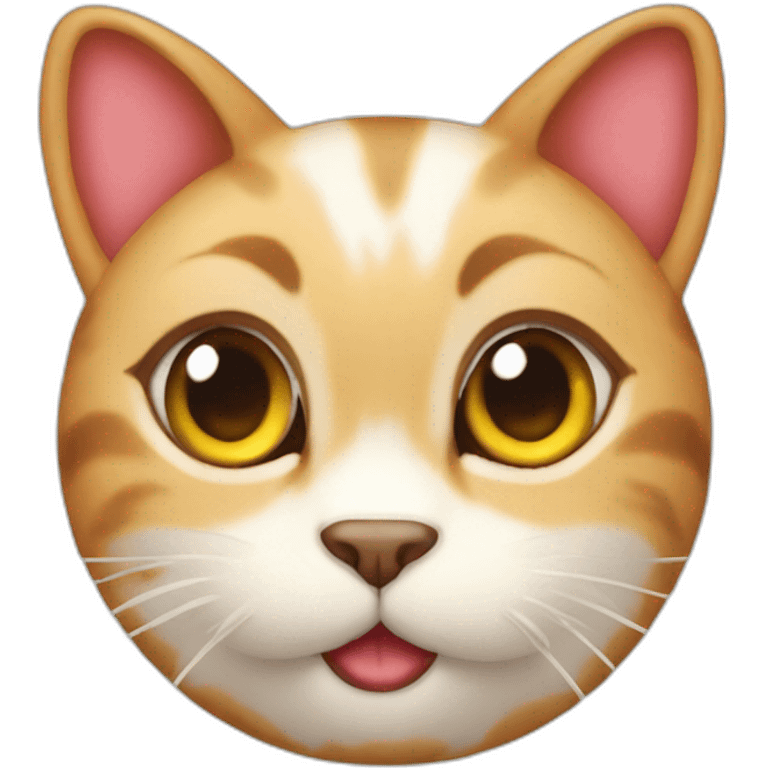 Cat with Apple cake emoji