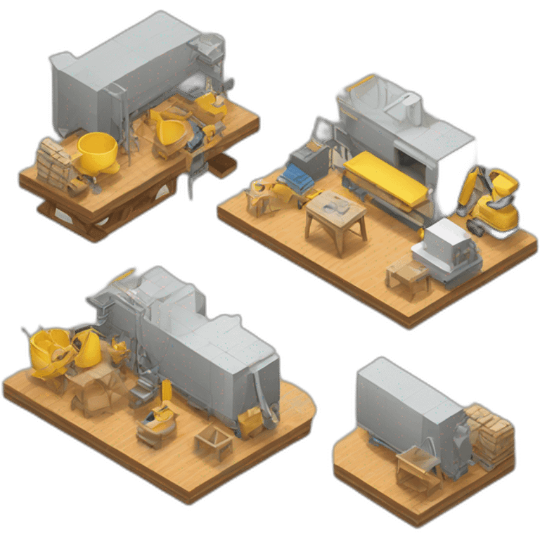 isometric fabrication company handmade goods emoji