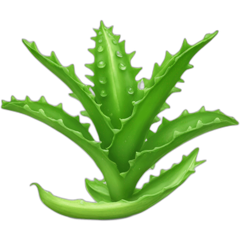 aloe vera leaf smiling emoji