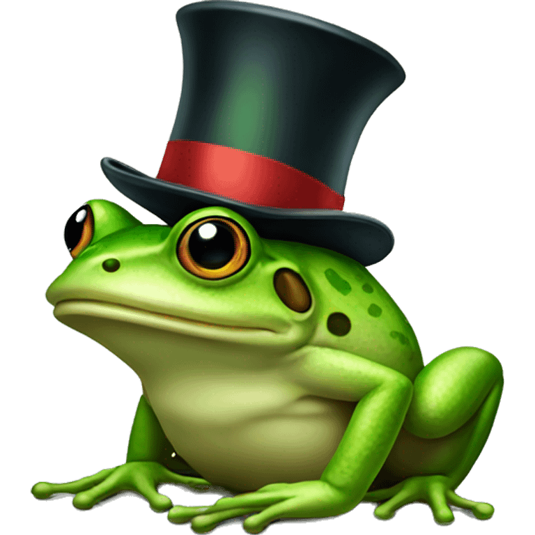 frog with tophat emoji