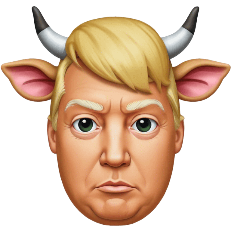 Donald trump with a cow body  emoji