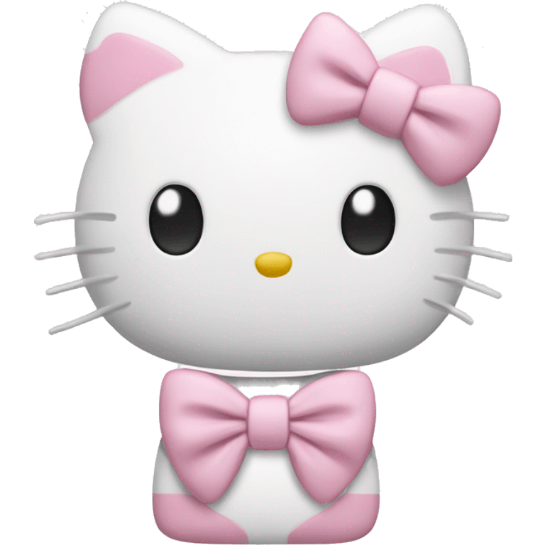 Hello kitty pastel pink with white bow emoji