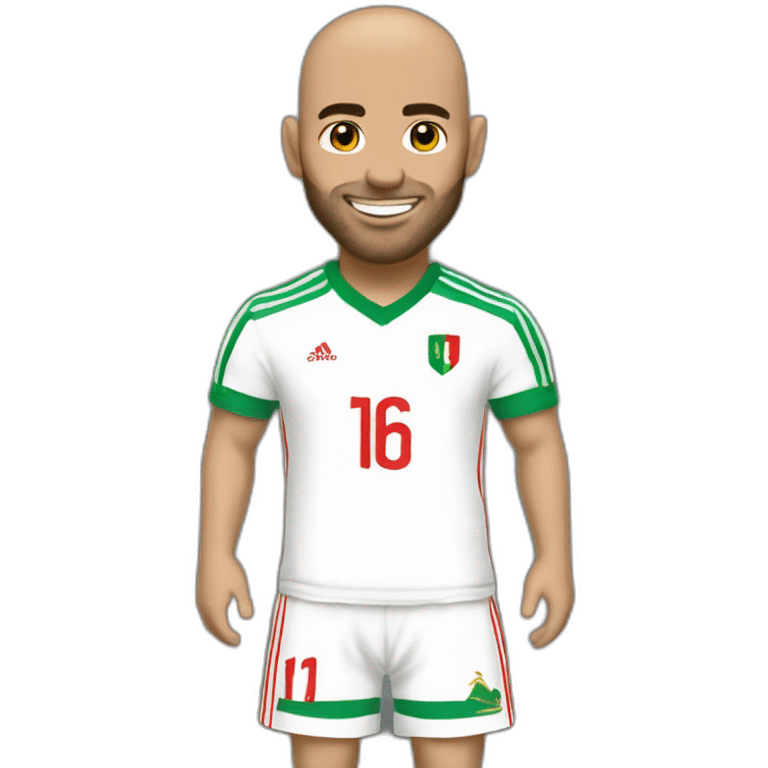 Zidane avec un maillot de l'Algérie emoji