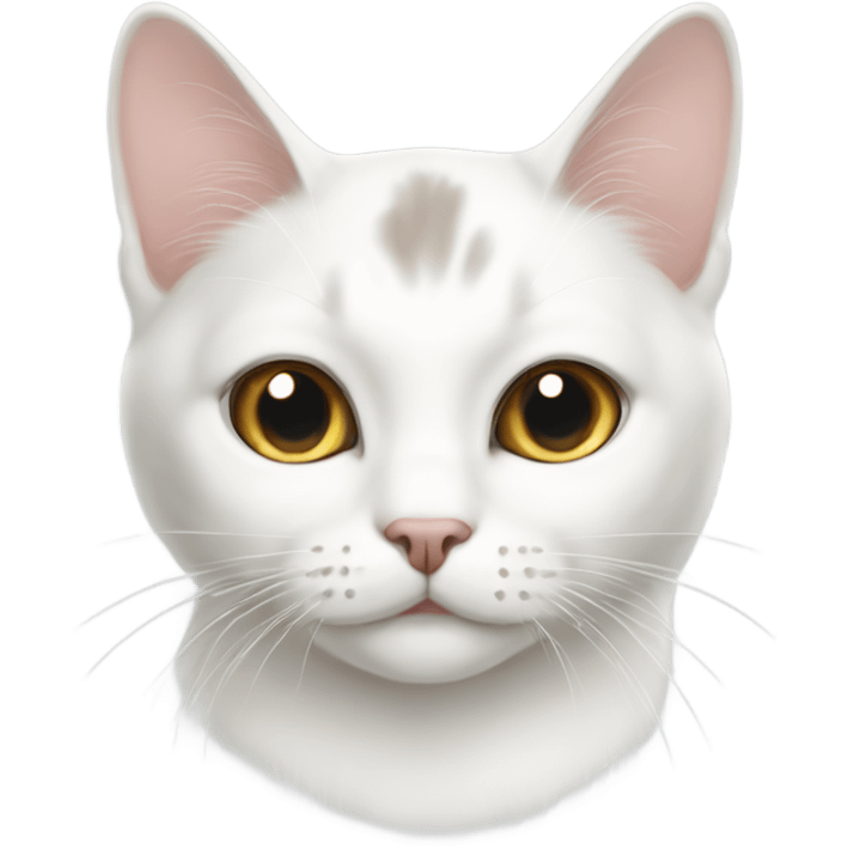 White korean shothair cat emoji