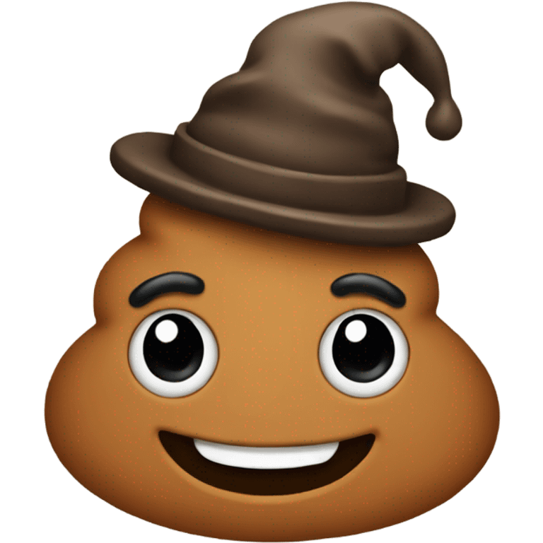 Poop emoji wearing a hat emoji