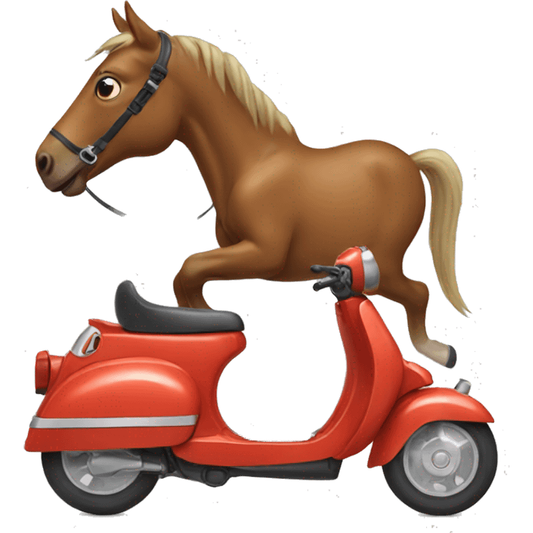 horse on scooter emoji