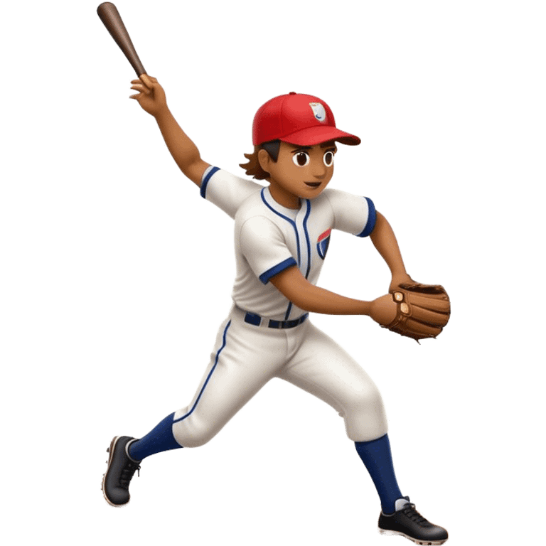 Cinematic Realistic Baseball Scene Emoji, depicted as an action-packed moment of a baseball in play with dynamic motion blur and crisp detailed textures, rendered with vibrant nostalgic lighting that captures the spirit of America's favorite pastime. emoji