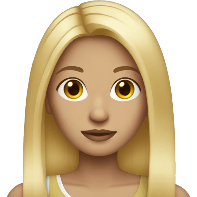 Blonde straight hair girl  emoji