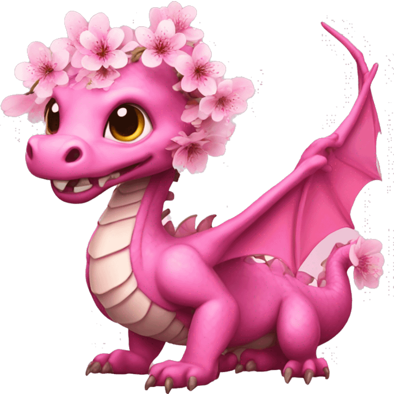 Cherry blossom dragon emoji