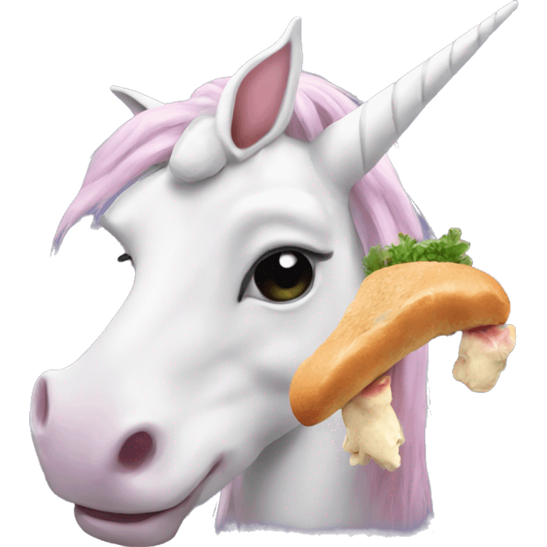 unicorn eating a rabbit emoji