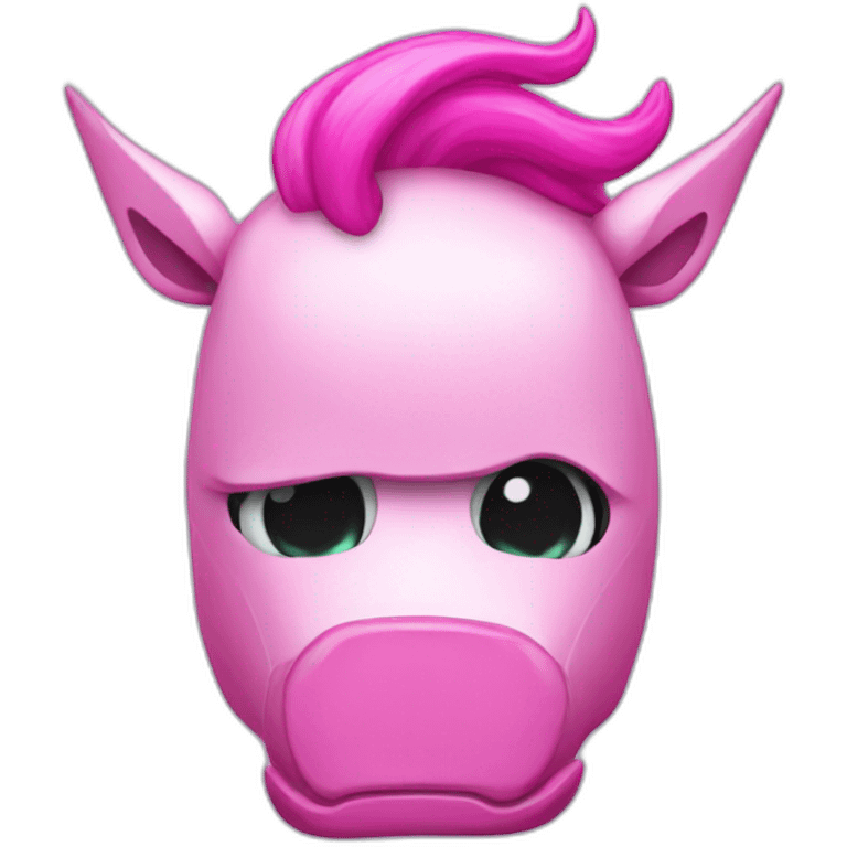 pink robot unicorn emoji