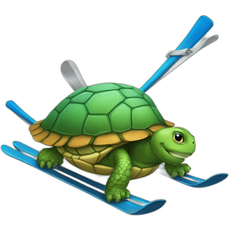 turtle on ski emoji