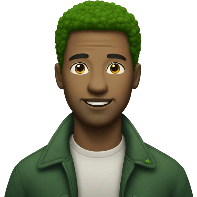 white man with clover emoji