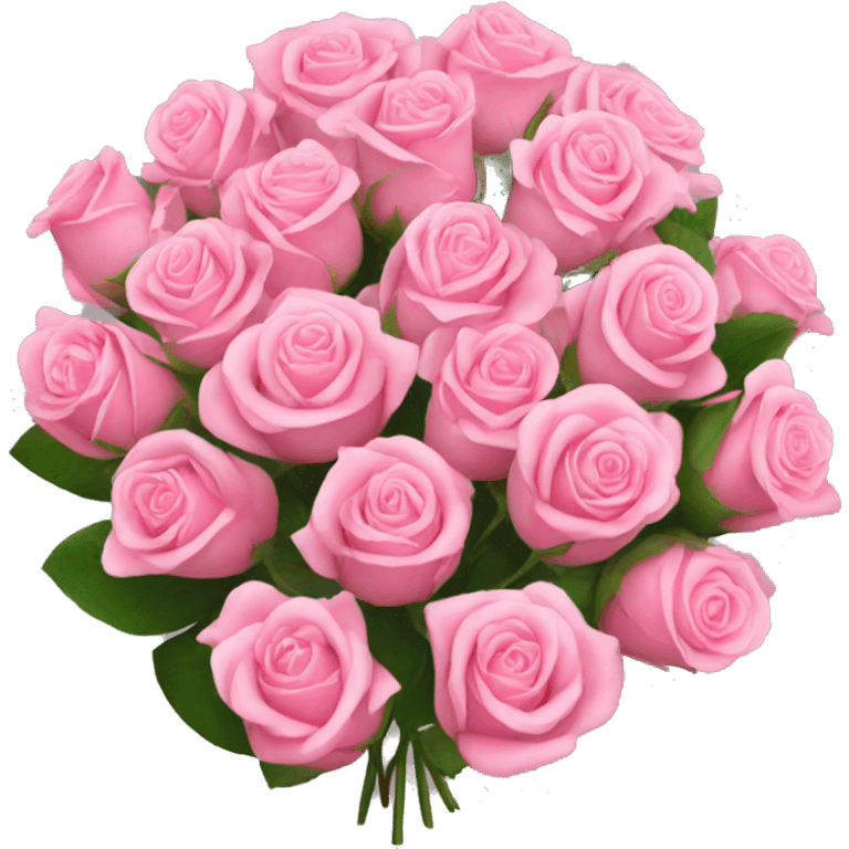 a large bouquet of 101 pink roses emoji