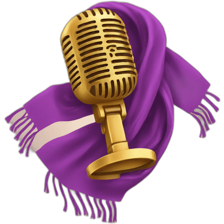 microphone with scarves emoji