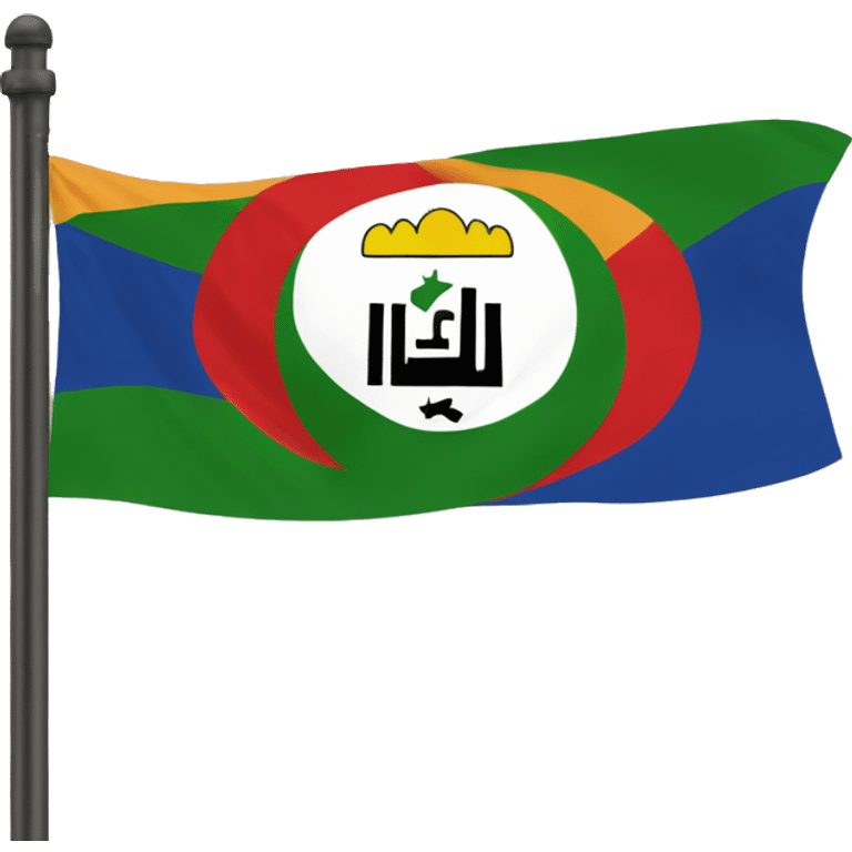 Flag kurdistn on kirkuk citadle emoji