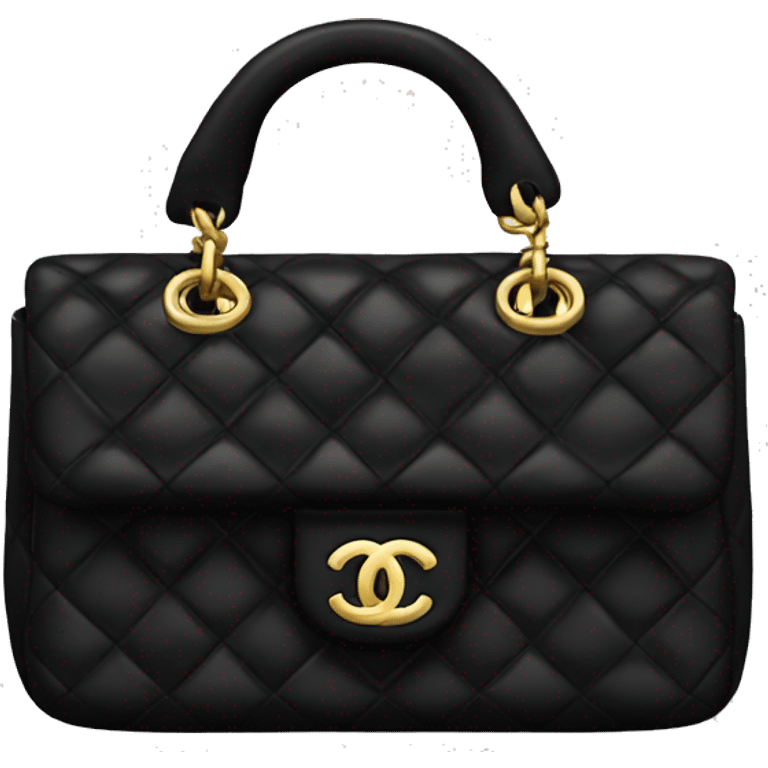 black chanel bag  emoji