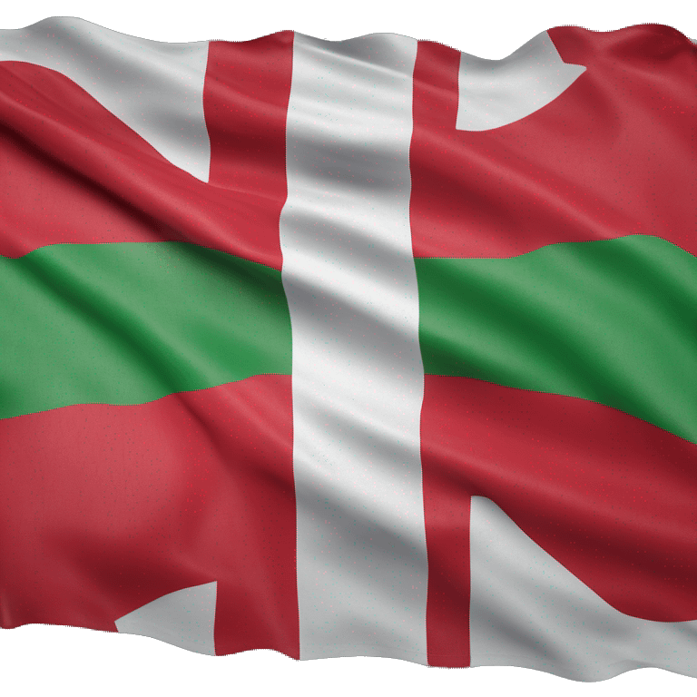 The Basque Country flag in perfect detail with it being made in the best way possible 4K Ultra HDR emoji