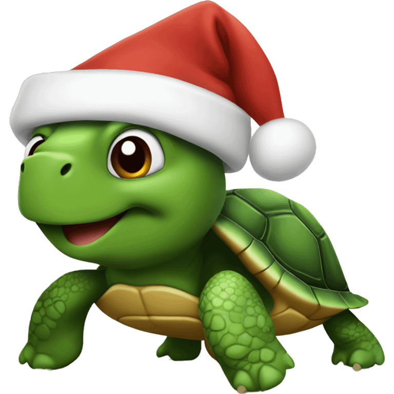 Turtle with Santa hat  emoji