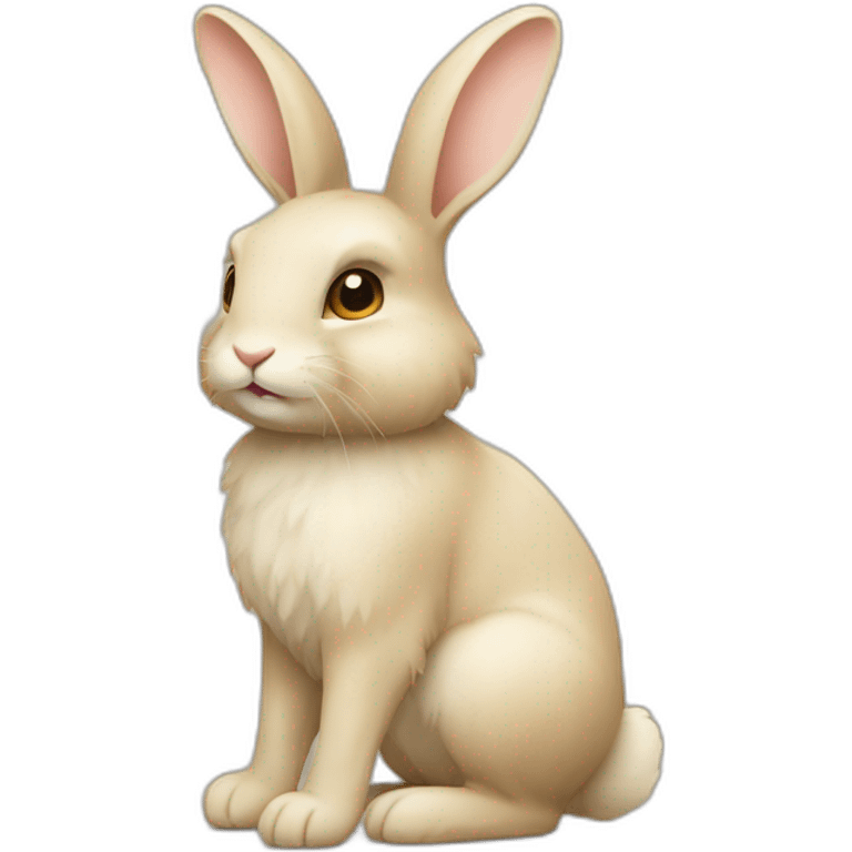 Lapin beige poil long emoji