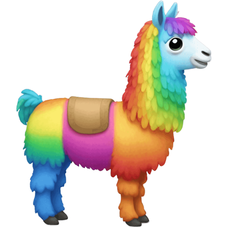 Rainbow llama emoji