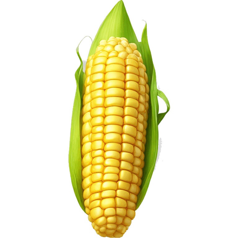 Piece of corn on the cob with a smile  emoji