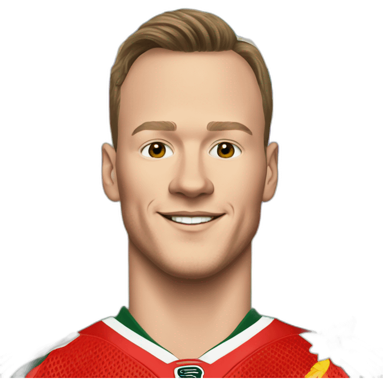 Jonathan Toews as rainbow with daffodils and roses emoji