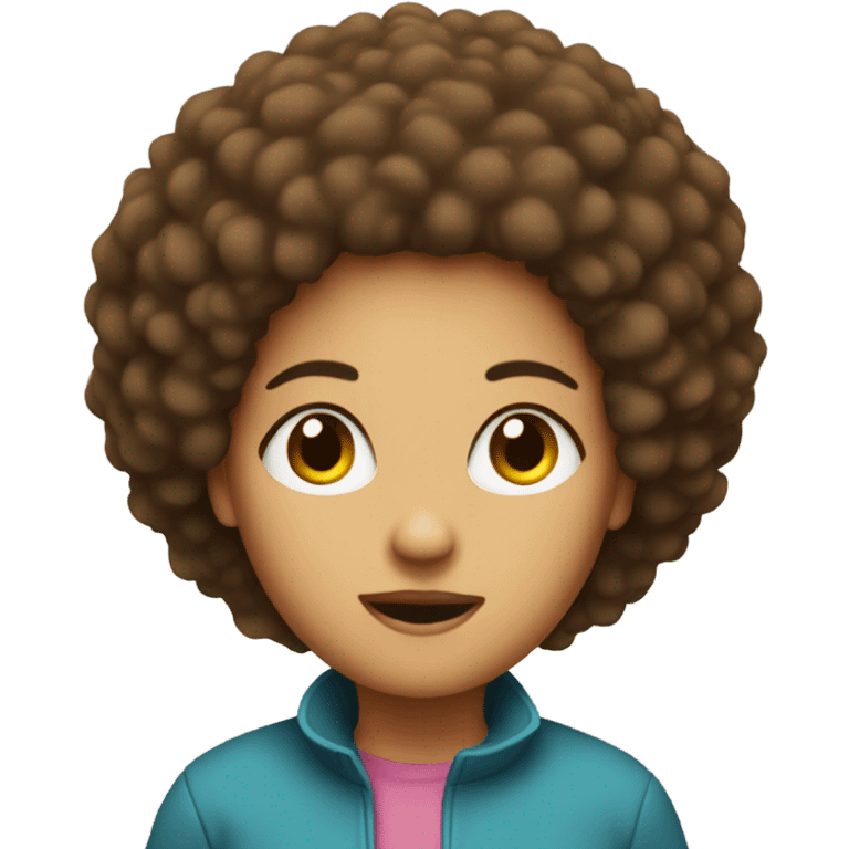 Mandy with an Afro emoji