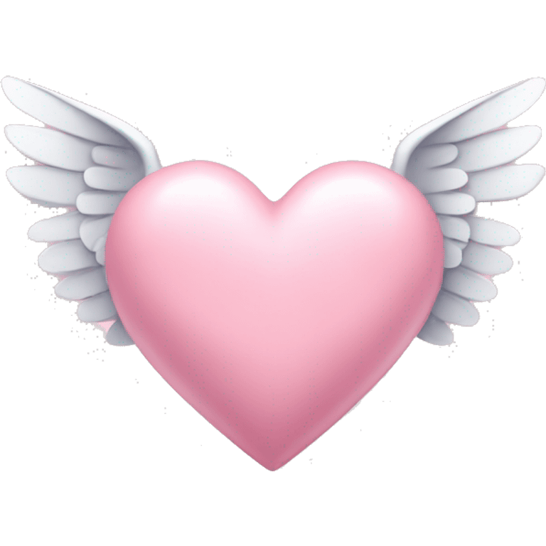 Pastel pink heart with wings emoji