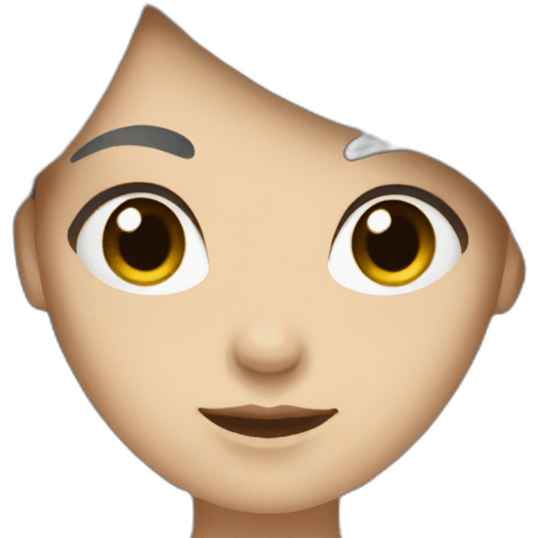 White womam with black hair emoji