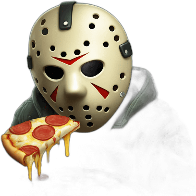 Jason voorhees qui mange de la pizza  emoji