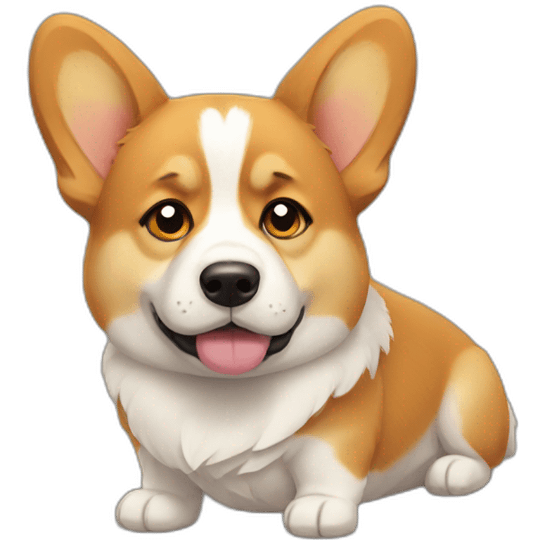 Sad corgi emoji