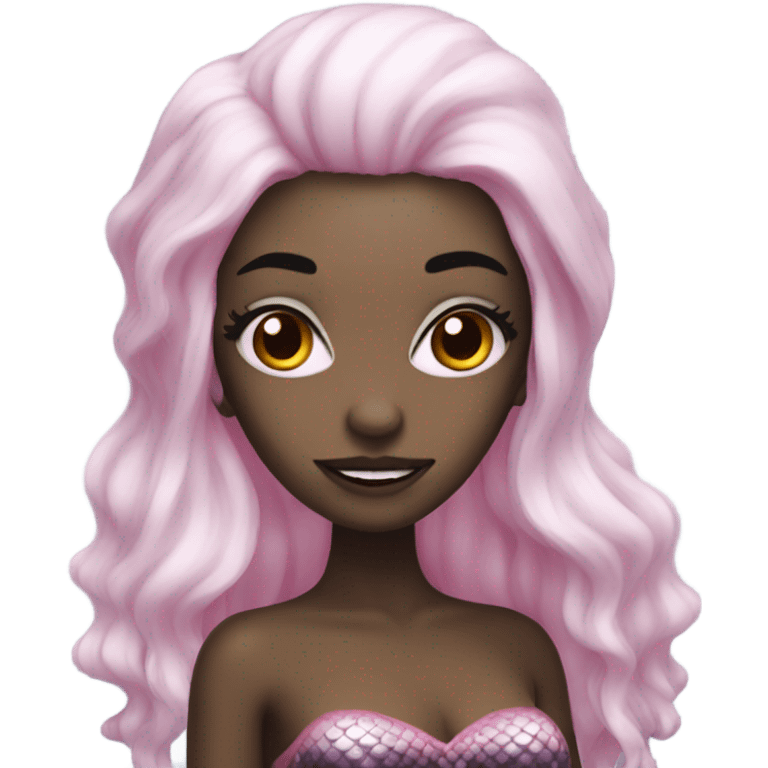 Mermaid vampire white and pink hair emoji