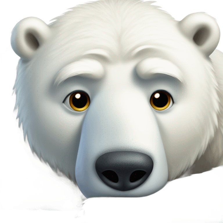 Sick polar bear  emoji