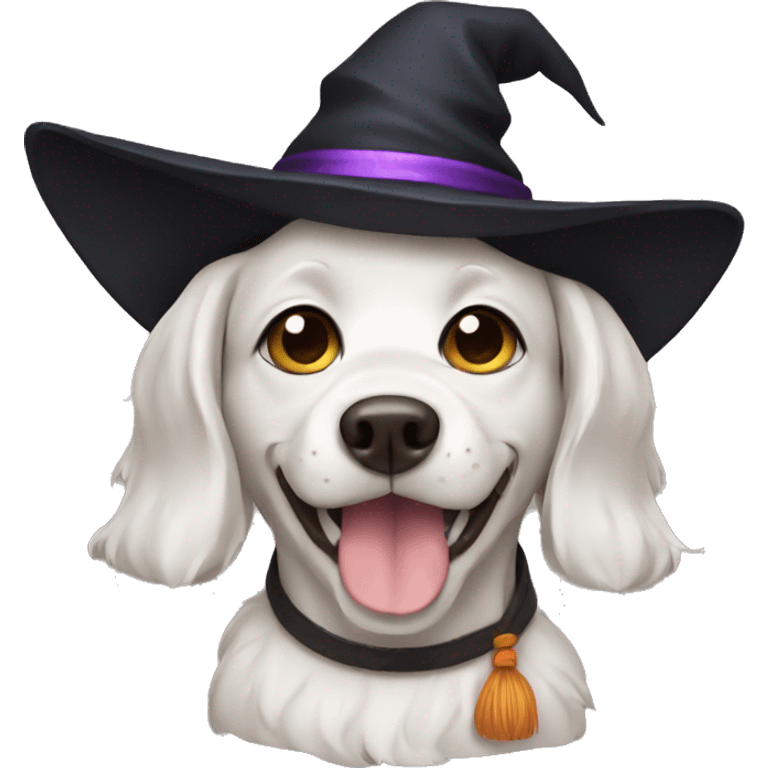 Dog with witch hat emoji