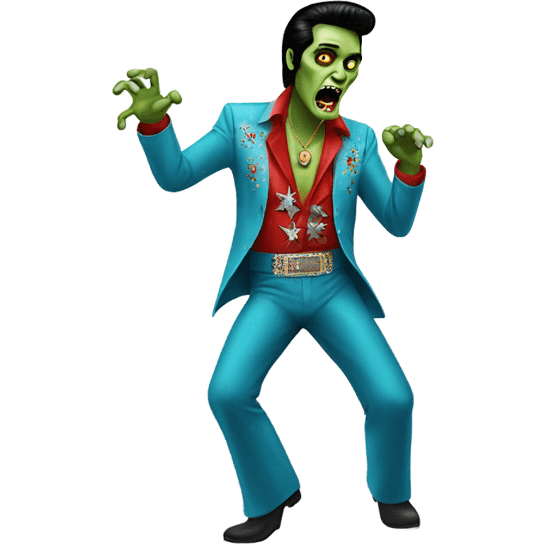 elvis zombie dancing emoji