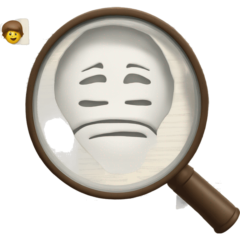 magnifying glass over some documents emoji