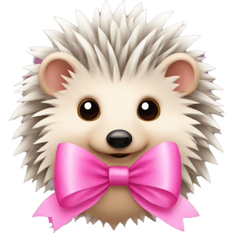 hedgehog with a pink bow emoji