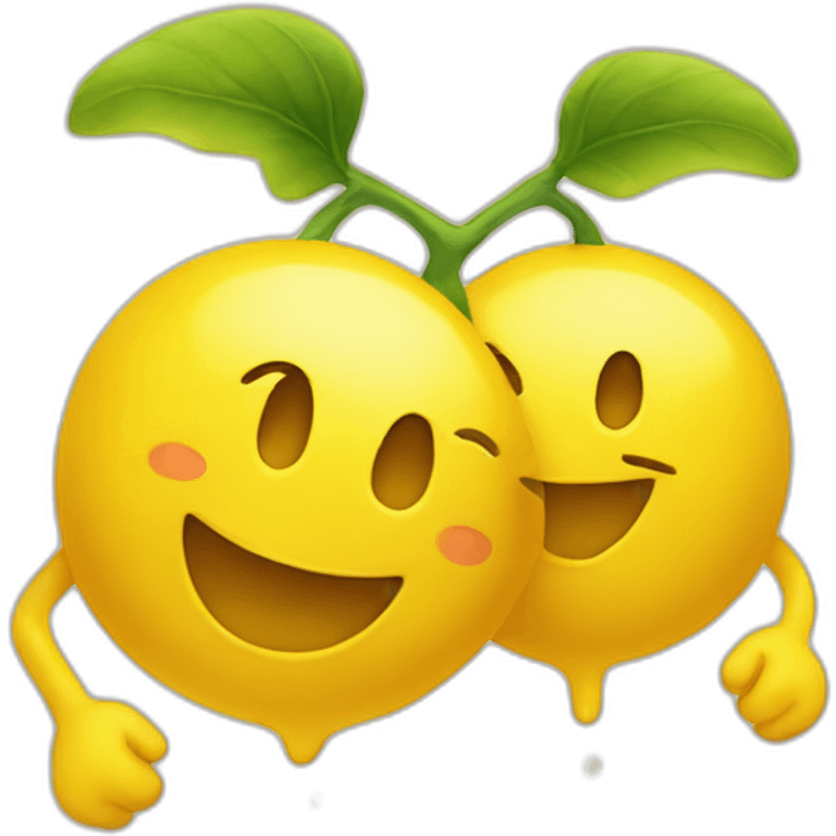 Two Smiling yellow blobs emoji