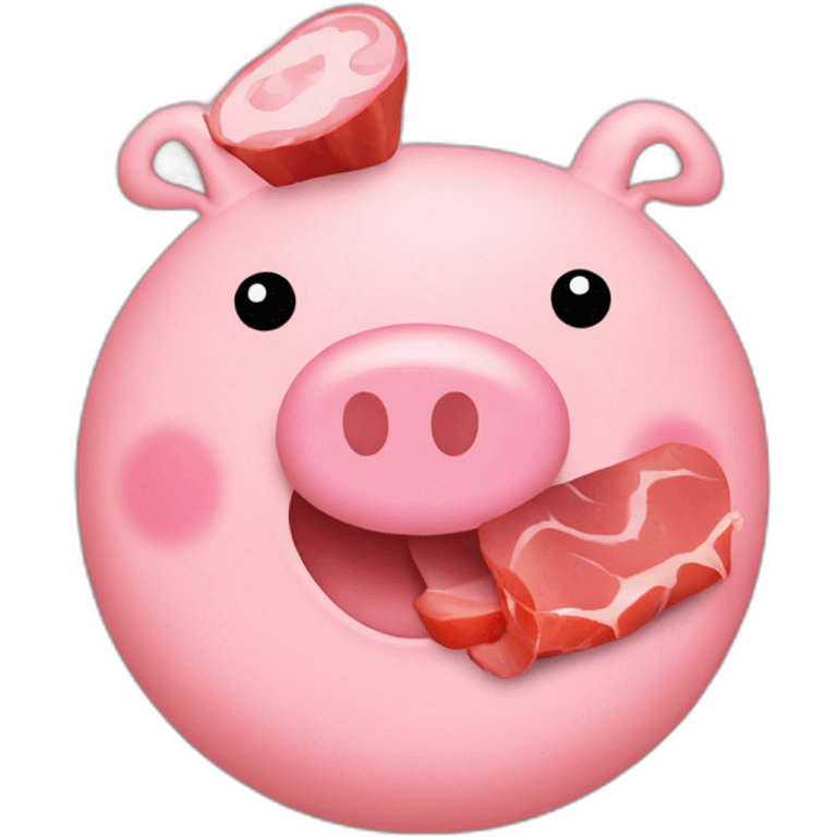 Peppa pig with ham emoji