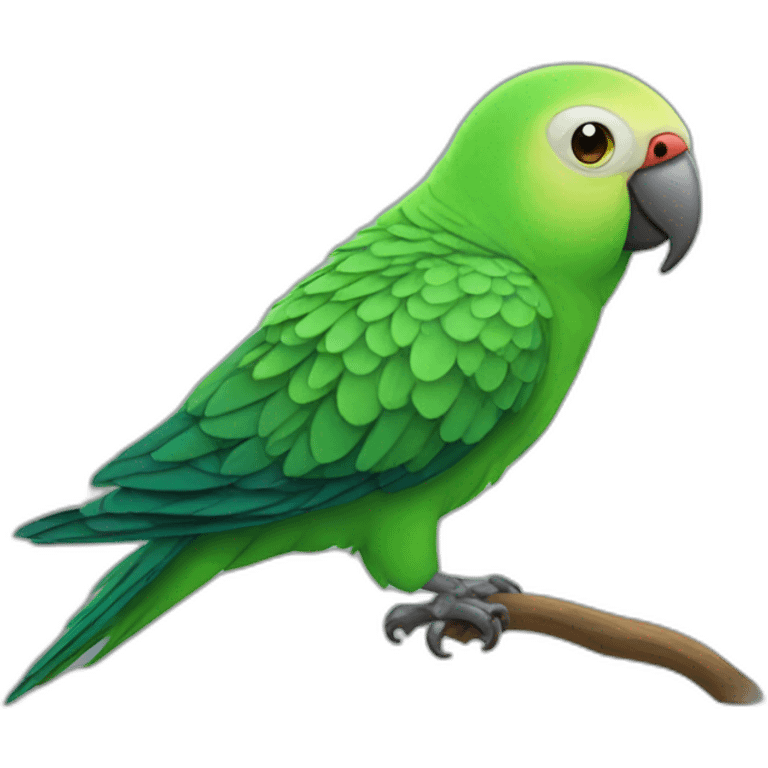 Evil parakeet emoji