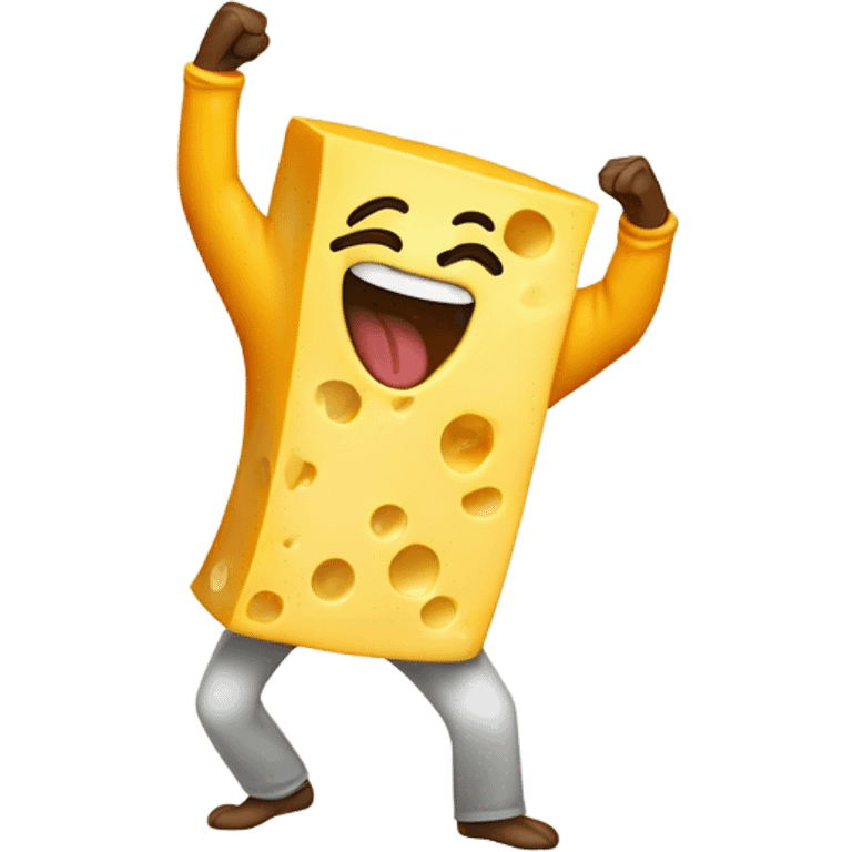 Cheese doing the dab emoji